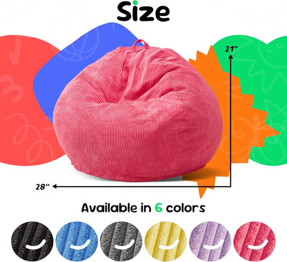Hobestluk 2.5FT Bean Bag Chair Beanbags Small Bean Bag Chair with Filler Included Teardrop Bean Bag