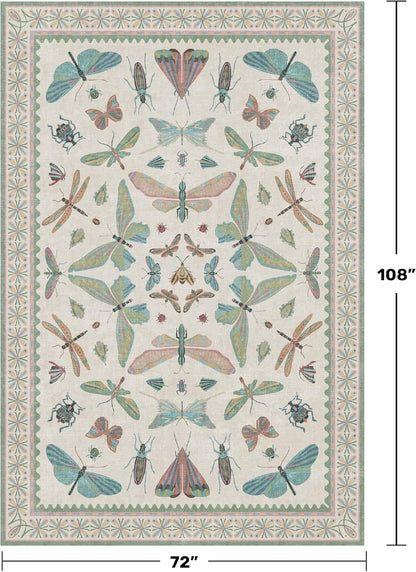Sage Green Rugs for Bedroom Under Bed - 6x9 Area Rug for Living Room, Dining Room, Kids Playroom