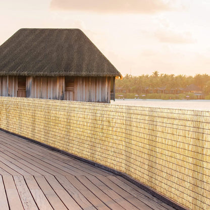Natural Reed Fencing Rolls,5.5FT X 16.4FT Reed Screen Curtain Fence Covering Privacy Bamboo for