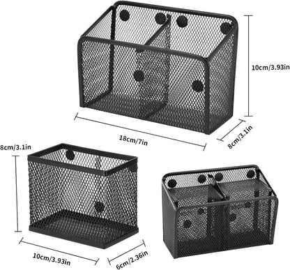 Neudeco Locker Shelf Organizer, Magnetic Pencil Holder, Metal Storage Basket for Whiteboard