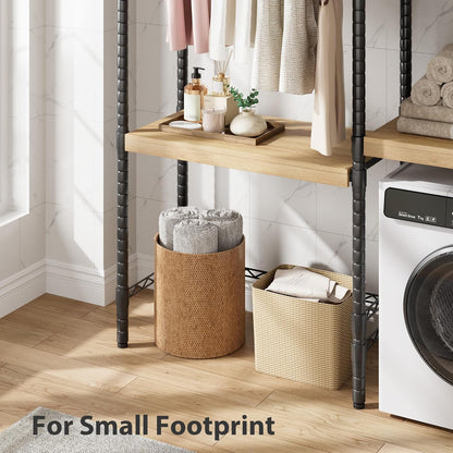 CABIHOME 5-Tier Over-The-Washer Shelf - Adjustable Height Laundry Organizer Space Saver