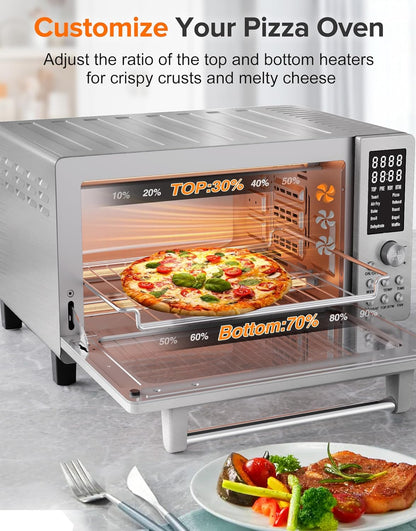 Nuwave Bravo Pro Smart 21QT Toaster Oven Air Fryer Combo, Convection Oven Countertop, 10 functions