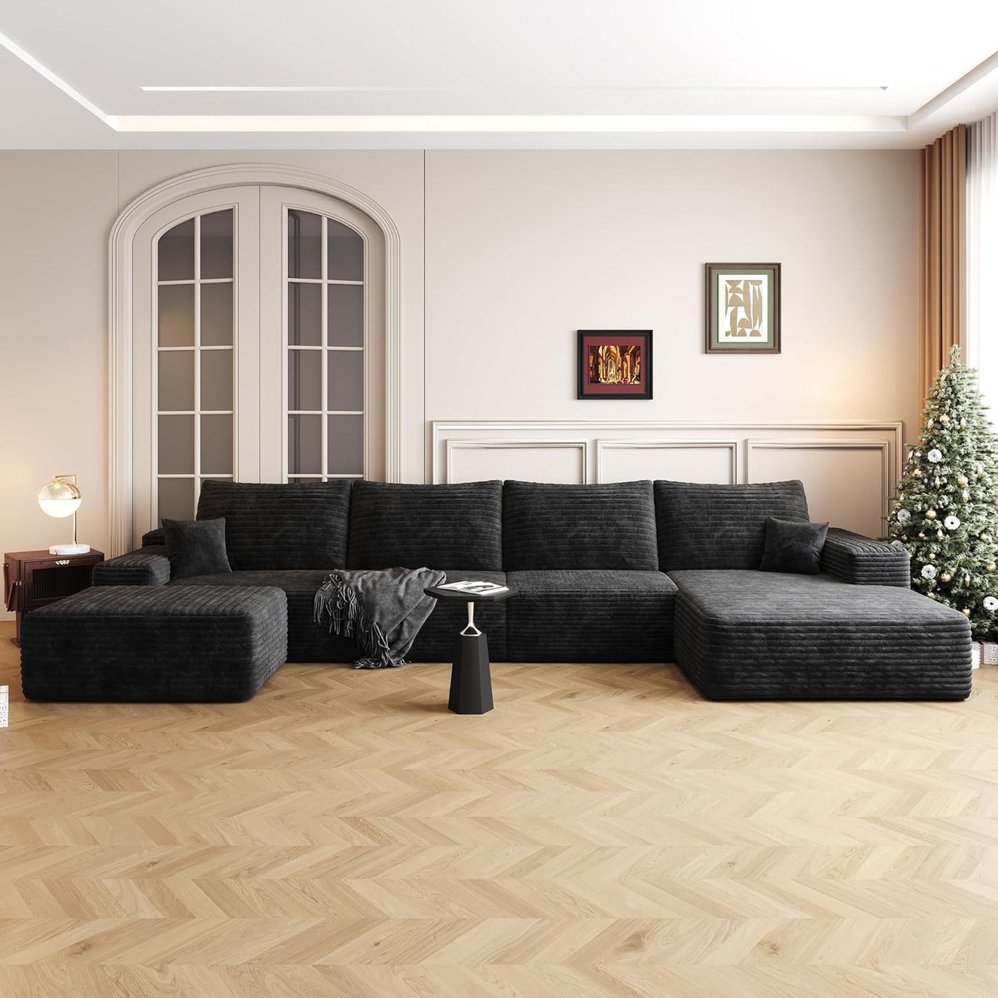 136" Sectional Couches for Living Room Modern Modular Sofa with L-Shape Couchs Upholstered Boneless