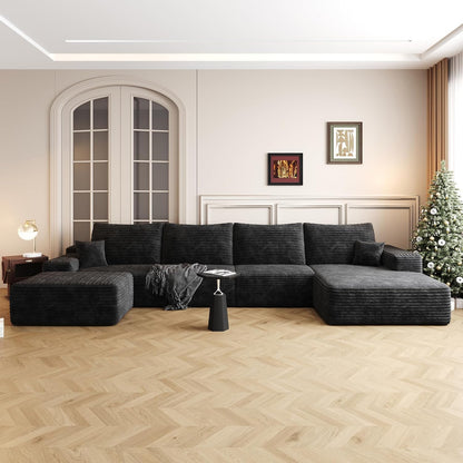 136" Sectional Couches for Living Room Modern Modular Sofa with L-Shape Couchs Upholstered Boneless