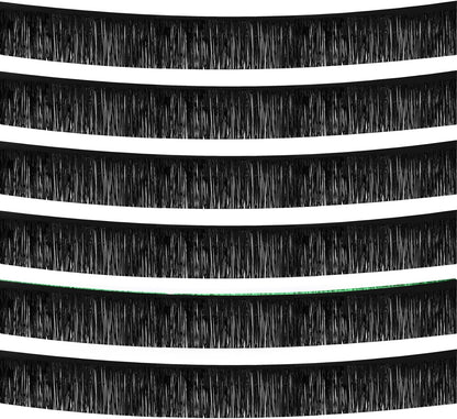 Black Foil Fringe Garland 10FT 6packs, Metallic Foil Tinsel Fringe Banners for Parade Float