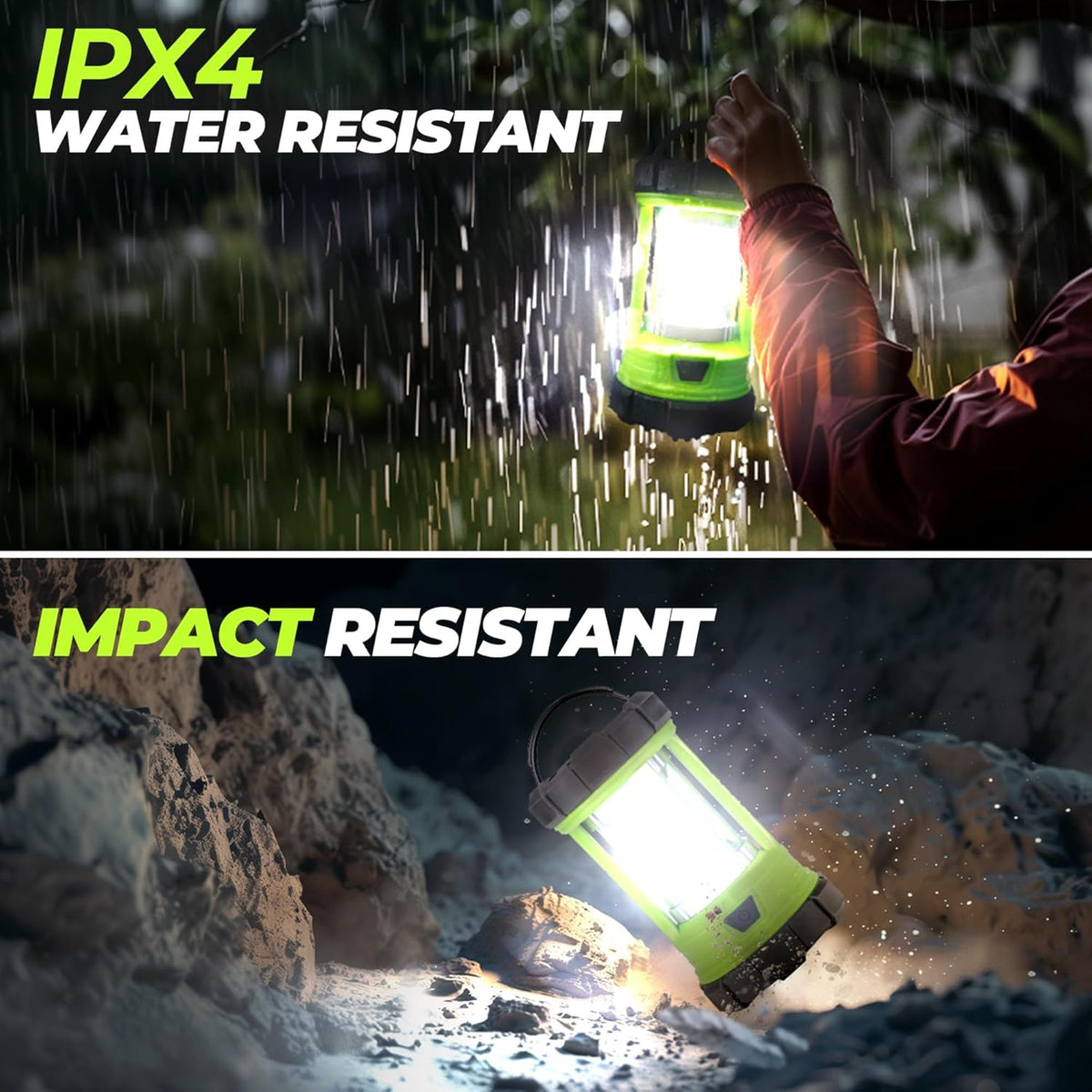 Rechargeable Camping Lantern, 3000LM 5 Light Modes Camping Light 4400 Capacity Phone Charger LED