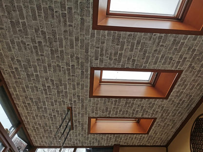Dundee Deco 3D Wall Panels Faux Brick - Cladding, White Grey Stone Look Wall Paneling, Styrofoam