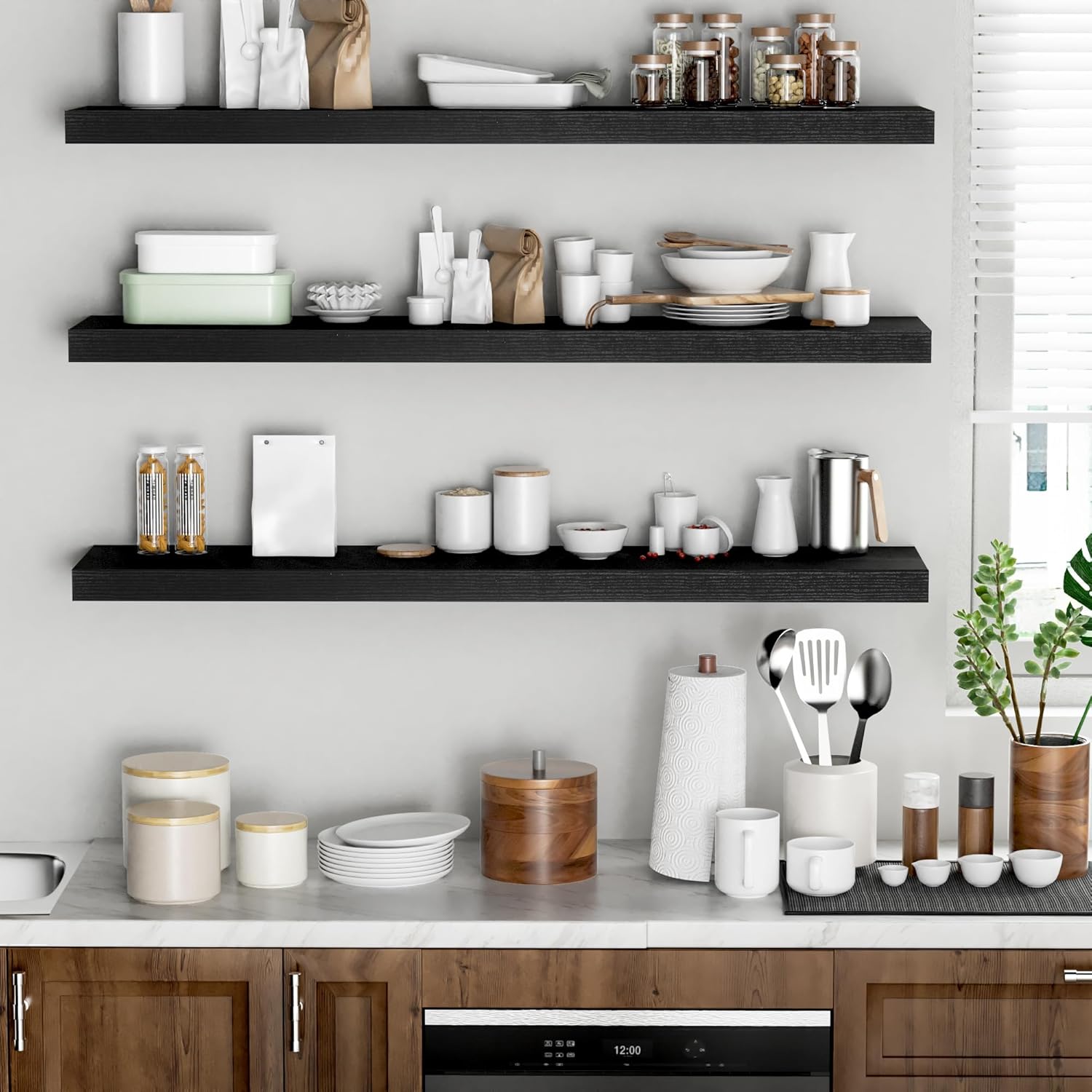 Floating Shelves - 10.3 Inch Deep Wall Shelf for Decor & Storage - Wall Mounted Display Shelving