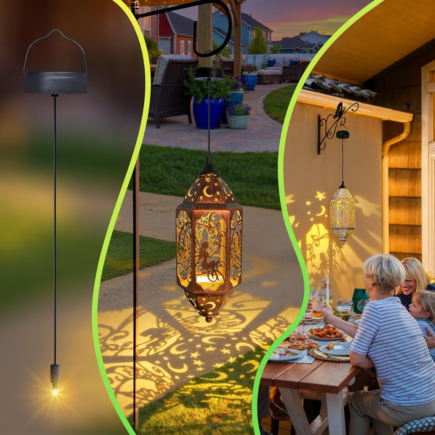 2Pack AA 600Mah Solar Lights Replacement Top for Outdoor Lantern Lights Waterproof for Garden