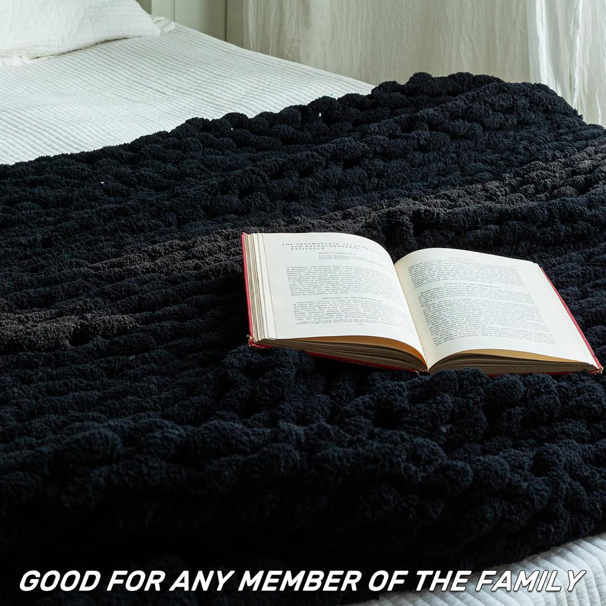 Chunky Knit Blanket - Luxury Soft Cozy 40 * 50 Throw Blanket,100% Woven Blanket Rope Knot Throw