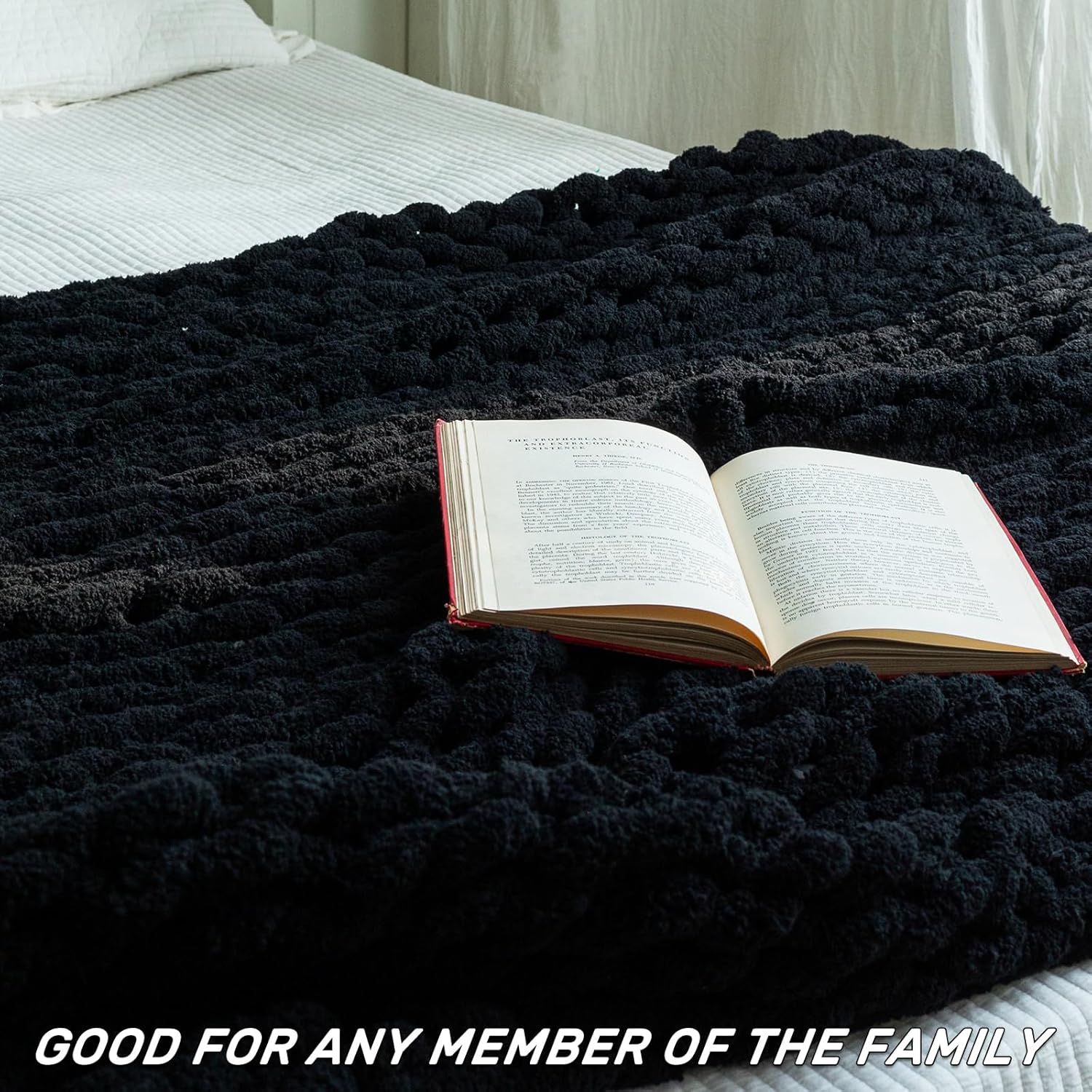 Chunky Knit Blanket - Luxury Soft Cozy 50 * 60 Throw Blanket,100% Woven Blanket Rope Knot Throw