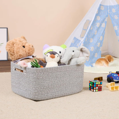 Large Storage Baskets for Shelves, Closet Organizers Bins for Clothes Blanket Towels, Baby Nursery