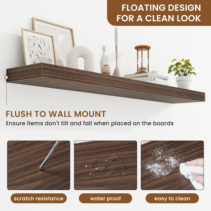 fuqing Floating Shelves for Wall, Bathroom Shelf Wall Mounted for Storage, Shelves with Invisible
