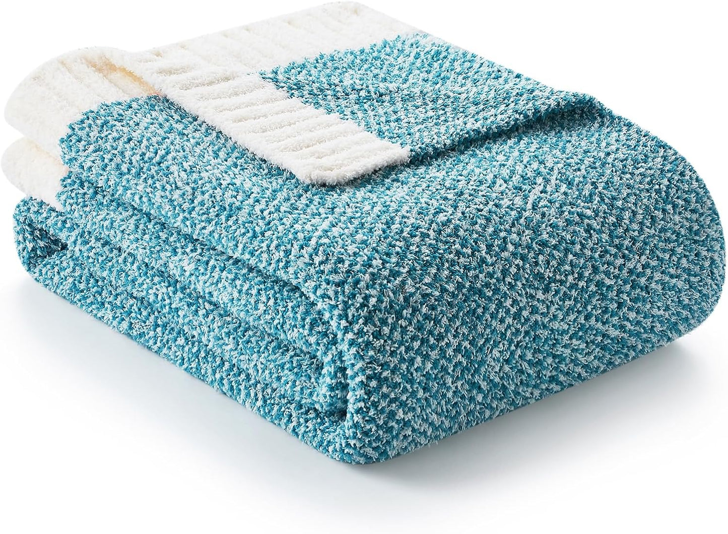 Snuggle Sac Teal Blue Oversized Throw Blankets,Super Soft Warm Cozy Throw Blankets for Couch, Knit