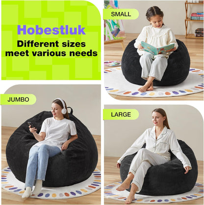 Hobestluk 4.5FT Bean Bag Chair Giant Bean Bag Chair with Filler Included Adult Bean Bag Chairs with