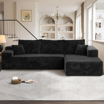 104" Cloudy Sectional L Shaped Couch for Living Room, No Assembly Required, Modular Comfy Sofa with