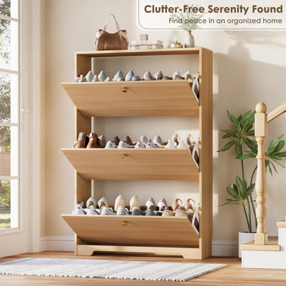 Nicetree Shoe Storage Cabinet, Slim Shoe Cabinet, Hidden Shoe Rack Cabinet, Shoe Storage Cabinet