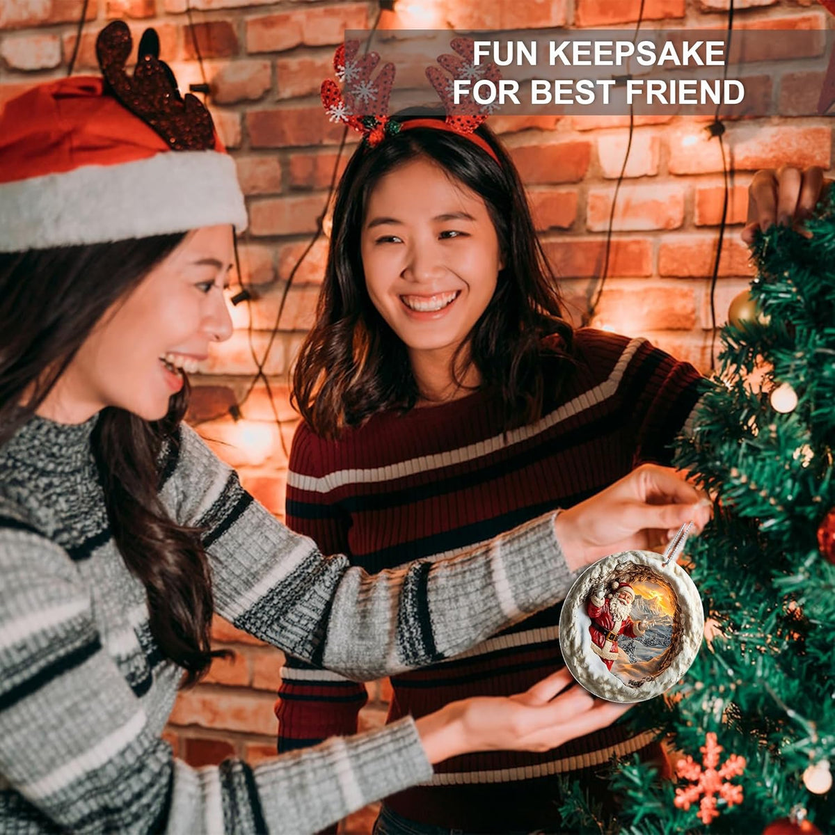 Jabihome Christmas Ornaments 2025, Exchange for Women, Men, Collectible Dated Year Ornaments for