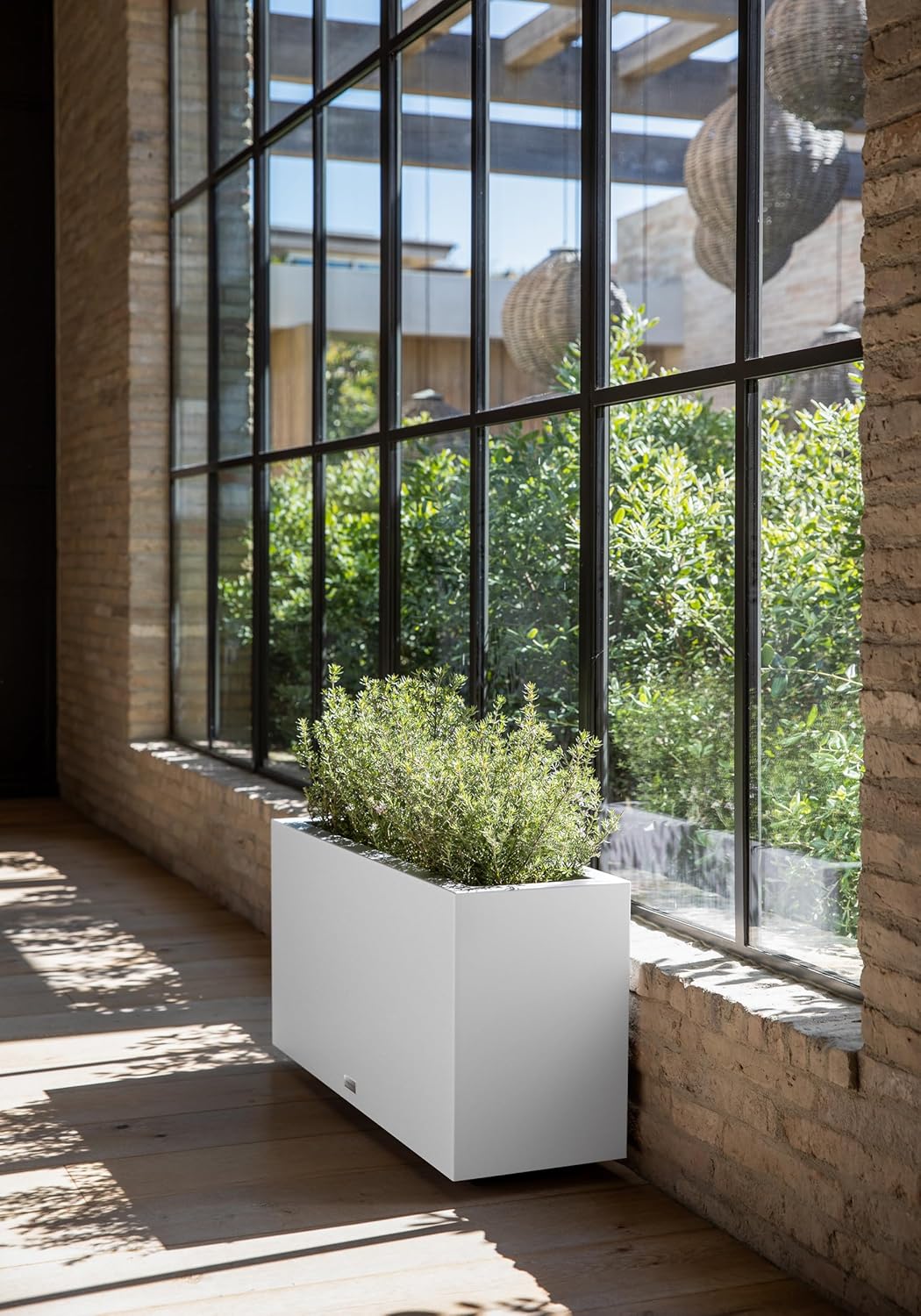 Veradek Block Series Long Box Planter - Large Rectangular Planter for Indoor or Outdoor Patio/Porch
