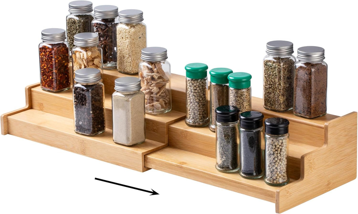 SIMPLEMADE 3-Tier Spice Rack Organizer - Versatile Storage Shelf for Kitchen, Bathroom, Bedroom &
