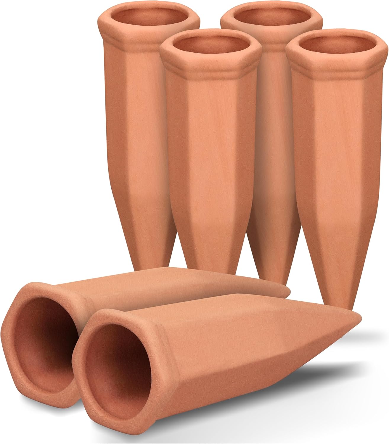 Large Terracotta Plant Watering Spikes, Automatic Plant Waterer Outdoor | Indoor Use, Vacation Clay