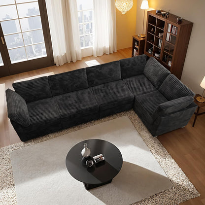 HOOOWOOO Modular Sectional Sofa,5 Pieces Sectional Couches for Living Room,131X66 L Shaped Cloud