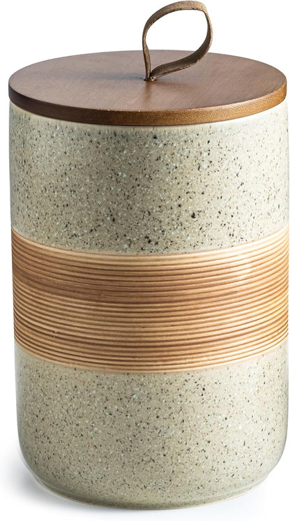 Large Storage Containers with Lids, Ceramic Coffee Container Kitchen Food Storage Jars for Spice