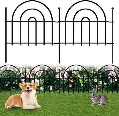 Decorative Garden Fence, 32 Panels No Dig Fence 45.3ft(L) x13in(H) Animal Barrier for Dog Rabbit
