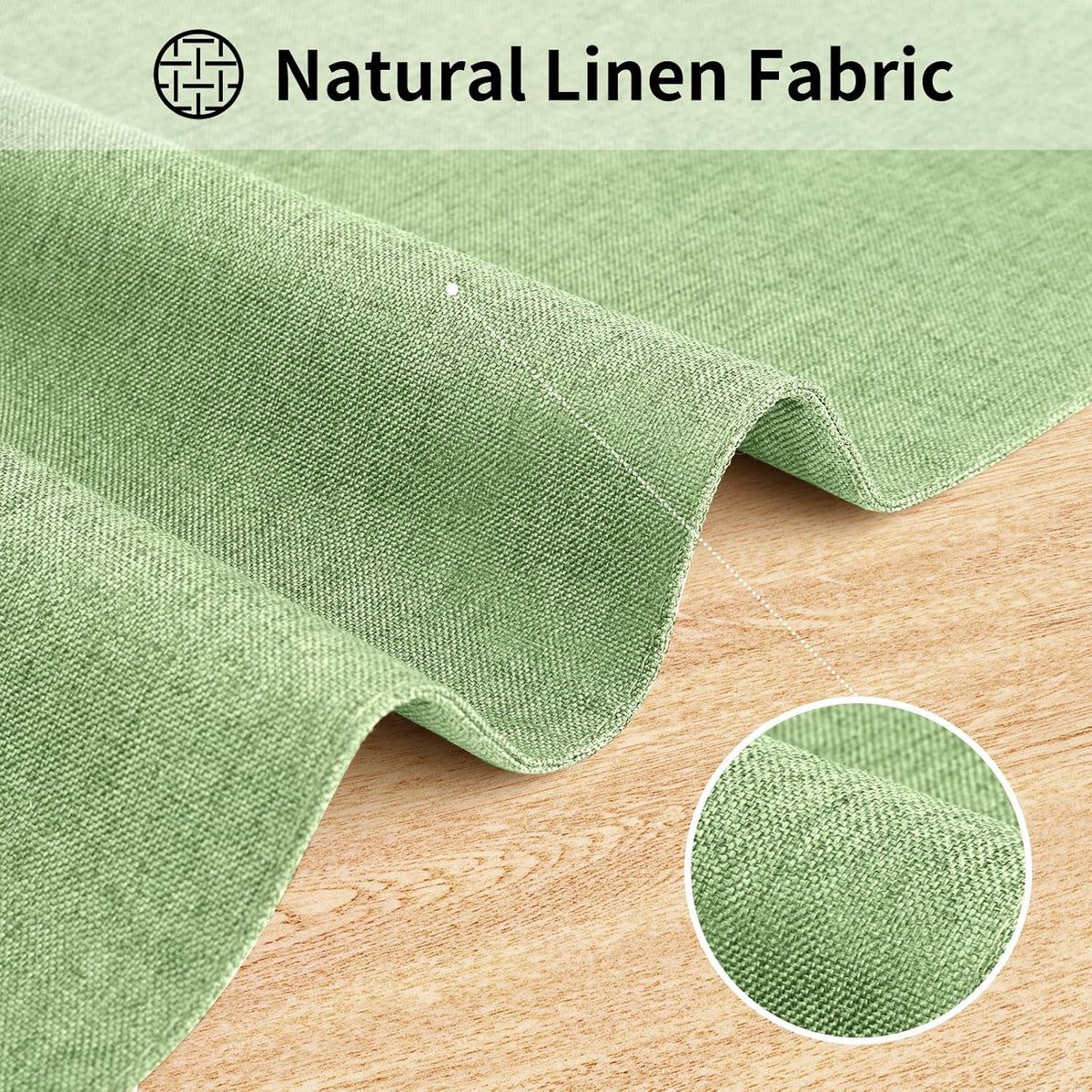 Cloth Placemats, Set of 6 Heat-Resistant Cotton Linen Blend Double Layered Machine Washable Place