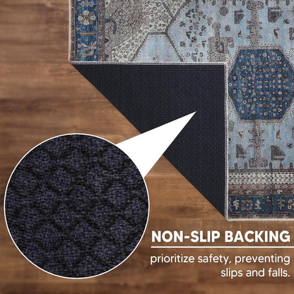 Keen Home Design 6x9 Rug - Machine Washable Area Rug with Non-Slip Backing, Ideal for Living Room