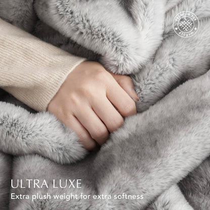 Ultra Soft Luxury Fluffy Mink Faux Fur Throw Blanket, Thick Warm Fall Winter Blankets for Bed