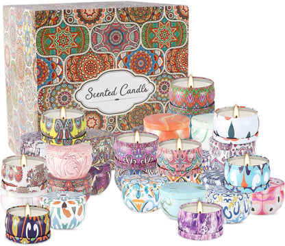 36 Pack Scented Candles Set for Home, Relaxing Stress Relief, Aromatherapy - Natural Soy Wax and