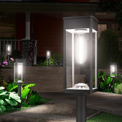 8 Pack Bright Solar Pathway Lights, IP65 Waterproof Outdoor Garden Path Lights, Solar Powered for