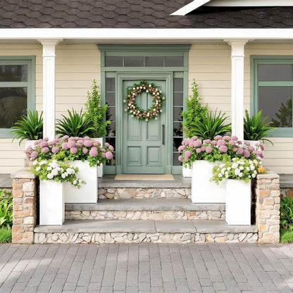 Planter Box Outdoor 38"W x 10.2"D x 30"H- Tall Rectangular Planters for Outdoor Patio/Porch
