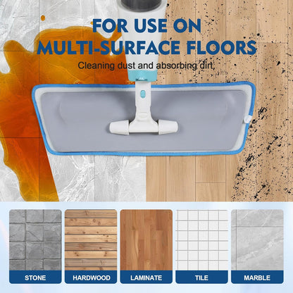 3 Pack Microfiber Mop Pads, Mop Replacement Pads Refills Floor Spray Mop Pads Wet Moping Pads