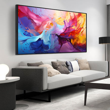 Abstract Wall Art for Living Room, Colorful Canvas Wall Decor for Bedroom, Framed Picture Print