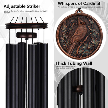 Vanquer Large Wind Chimes for Outside Deep Tone - 46'' Outdoor Clearance, Windchimes Outdoors