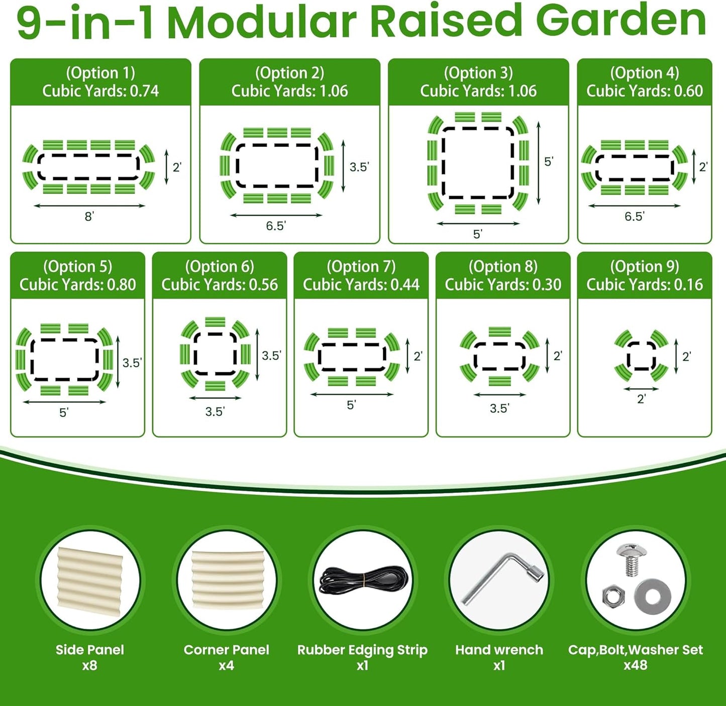 Raised Garden Beds 8 X 2 X 1.4Ft, Galvanized Raised Garden Beds Outdoor Planter Box for Vegetables