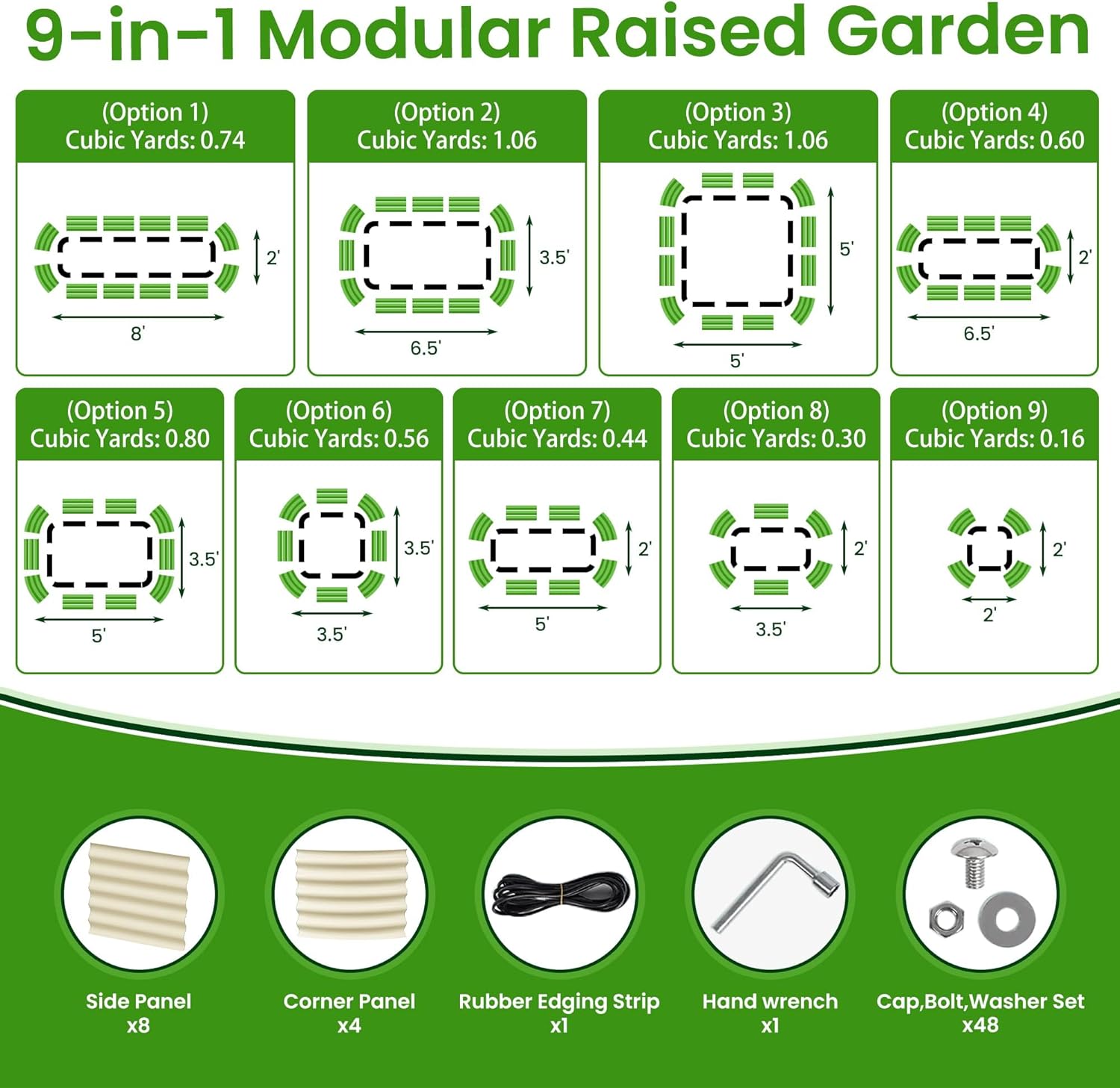 Raised Garden Beds 8 X 2 X 1.4Ft, Galvanized Raised Garden Beds Outdoor Planter Box for Vegetables