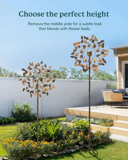 Yard Garden Wind Spinners - Large Wind Spinners Outdoor Metal, Kinetic Lawn Patio Wind Sculptures