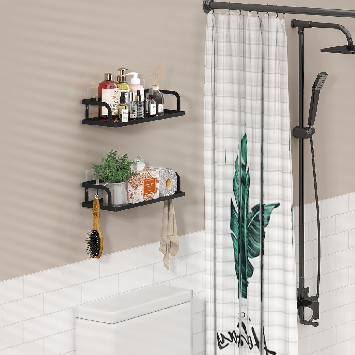 PUSDON Hanging Storage Baskets Organizer Wall Mount, Metal Wire Storage Bin Rack for Kitchen