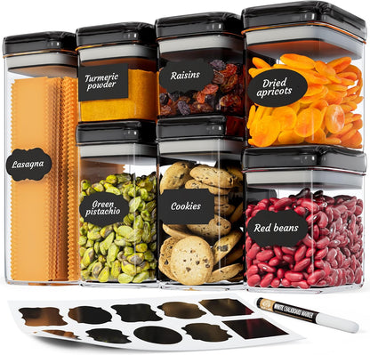 Chef's Path Airtight Food Storage Containers Set for Home Organization - 7 Piece Largest Flip Lock