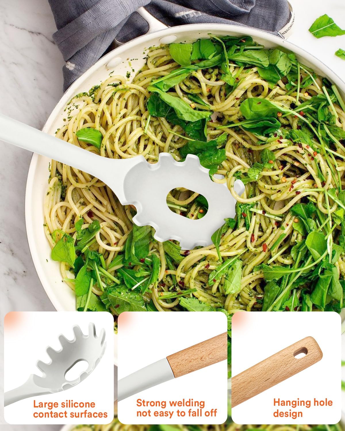 Kitchen Utensils Set, 13PCS Silicone Cooking Utensils, Heat Resistant Kitchen Utensil Spatula Set