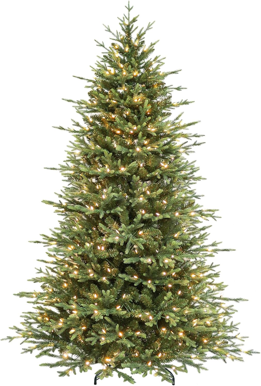 Hykolity 7.5 ft Prelit Artificial Christmas Tree, 2933 PE&PVC Branch Tips, 450 Warm White LED