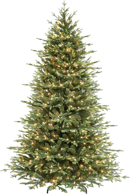 Hykolity 7.5 ft Prelit Artificial Christmas Tree, 2933 PE&PVC Branch Tips, 450 Warm White LED