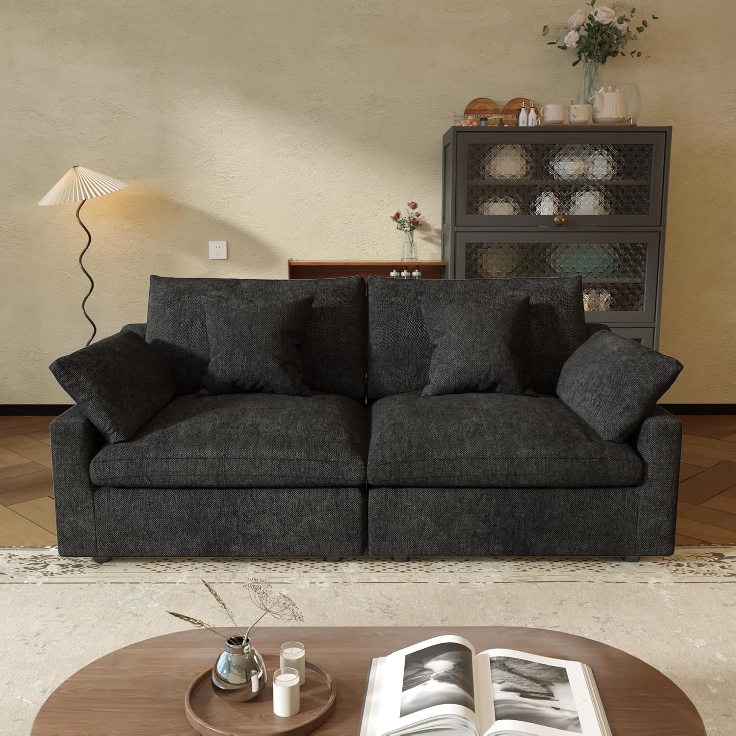 JACH Sectional Couches for Living Room, Cloud Sectional Couch with Deep Seat, Down Filled Modular