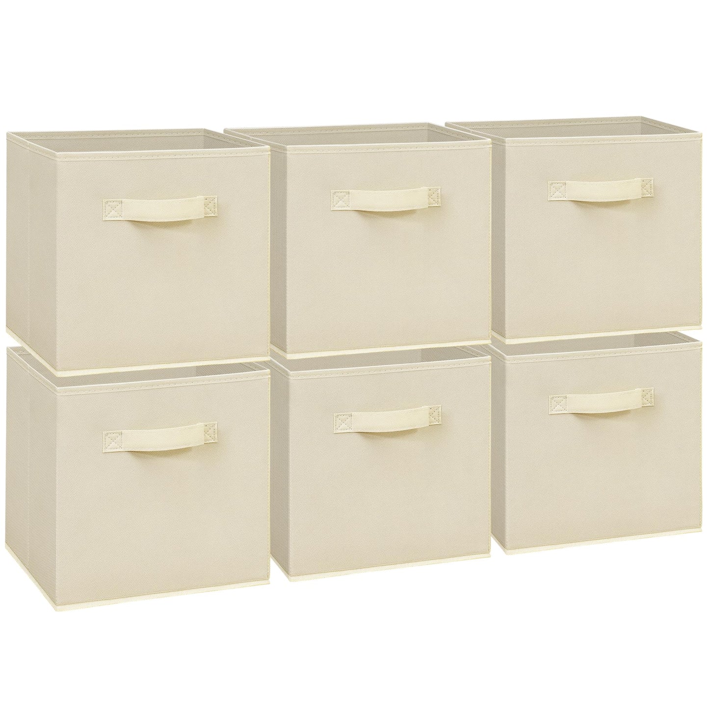 STORAGEIDEAS 11 Inch Fabric Storage Cubes, Sturdy Foldable Storage Bins, Heavy Duty Cube Organizer