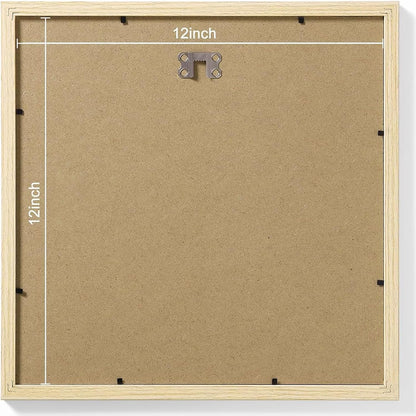 Vittanly 12x12 Picture Frames Set of 9, Shatter Resistant Plexiglass, Display 8x8 Pictures with Mat