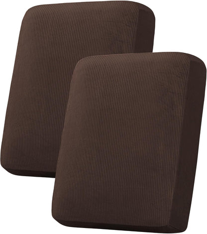 H.VERSAILTEX Velvet Stretch Couch Cushion Cover Plush Cushion Slipcover for Chair Loveseat Sofa