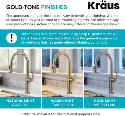 KRAUS Dishwasher Air Gap in Spot Free Antique Champagne Bronze, KAG-1SFACB